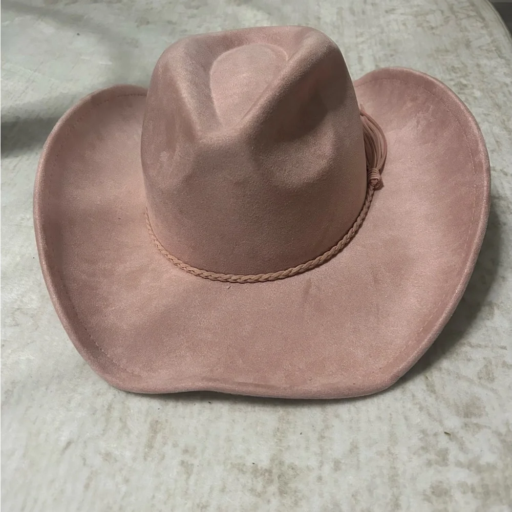 Women's Pink Suede Cowboy Hat - Unbranded